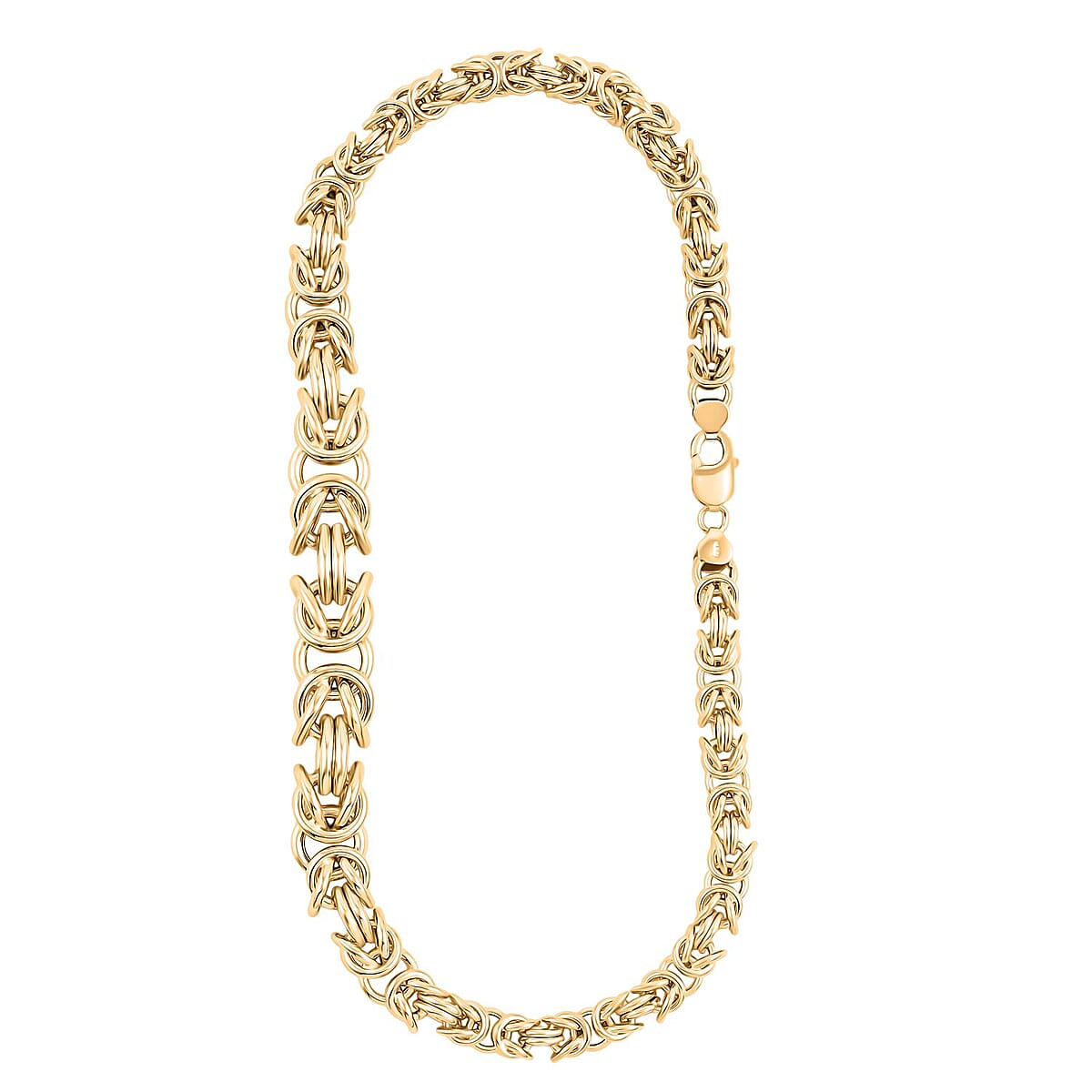 Graduating Byzantine Chain Necklace in 10K Yellow Gold 37.5 Grams 18 Inches image number 5