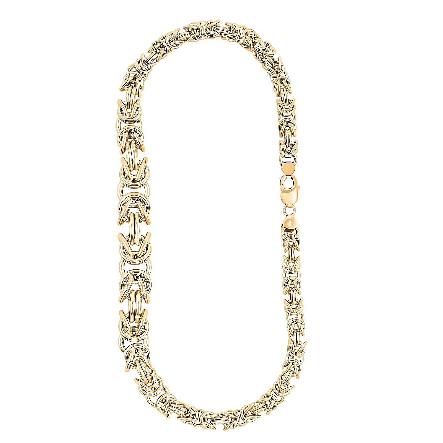 Graduating Byzantine Chain Necklace in 10K Yellow Gold 37.5 Grams 18 Inches