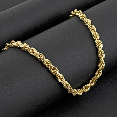 5.5mm Rope Necklace in 10K Yellow Gold 13.10 Grams 26 Inches
