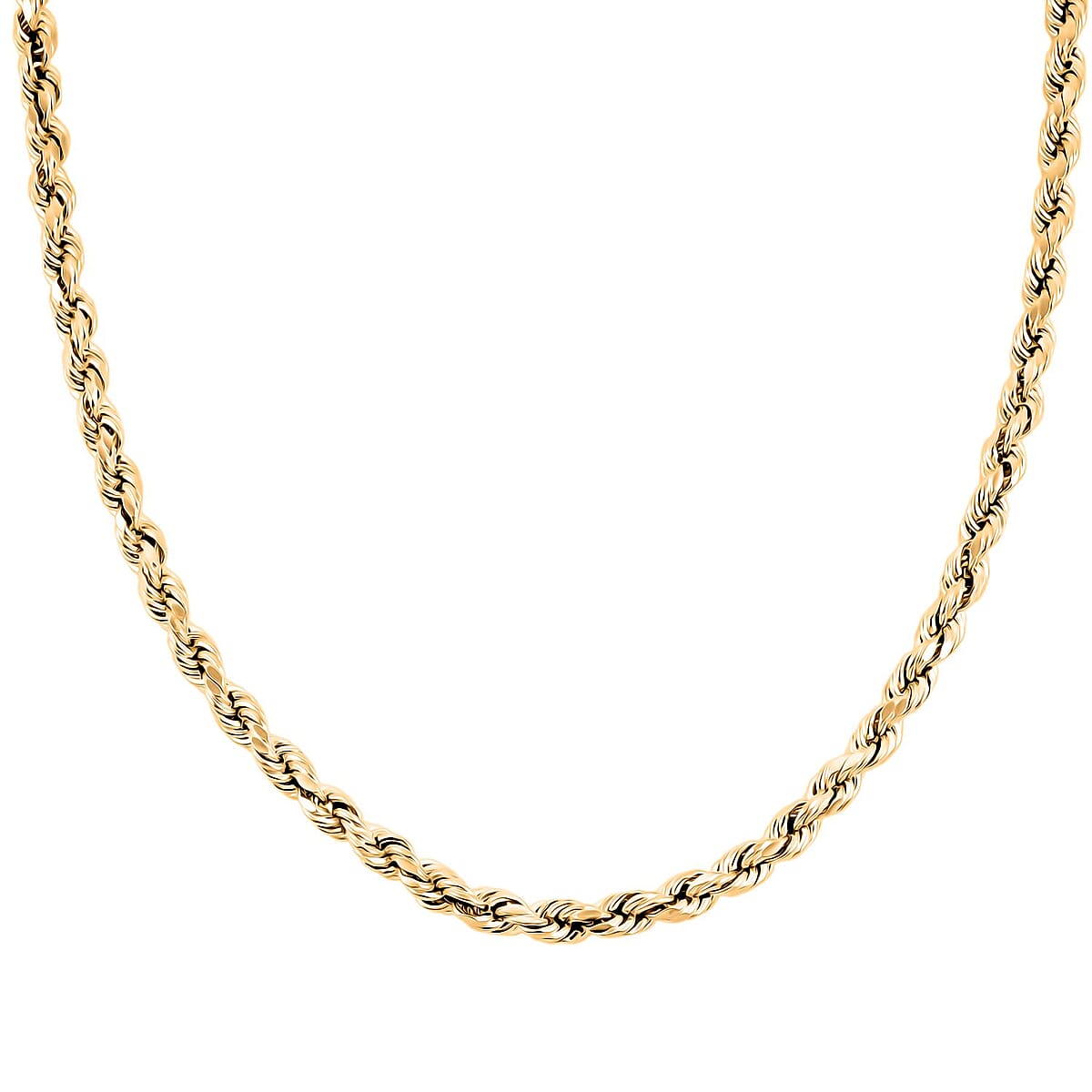 5.5mm Rope Necklace in 10K Yellow Gold 14.30 Grams 28 Inches image number 2