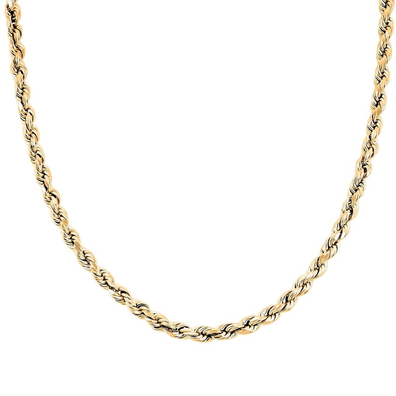 5.5mm Rope Necklace in 10K Yellow Gold 14.30 Grams 28 Inches