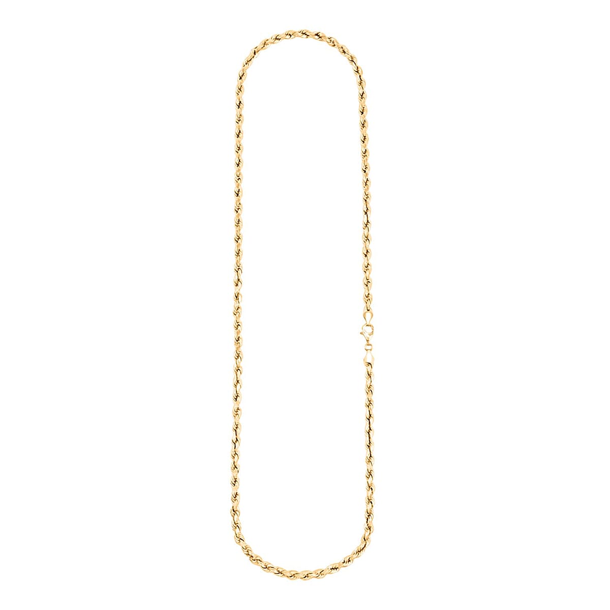 5.5mm Rope Necklace in 10K Yellow Gold 14.30 Grams 28 Inches image number 5