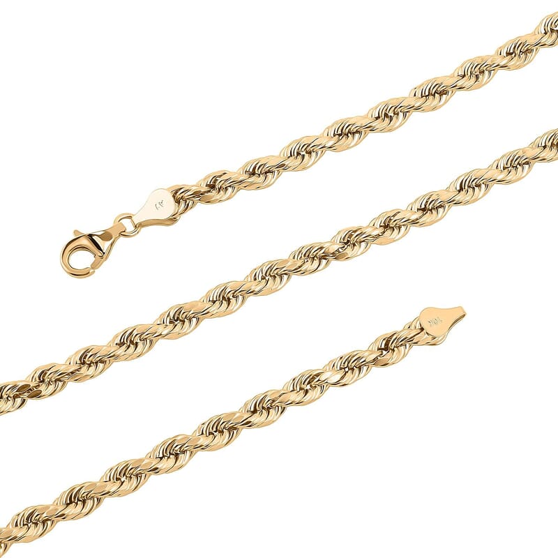 5.5mm Rope Necklace in 10K Yellow Gold 14.30 Grams 28 Inches