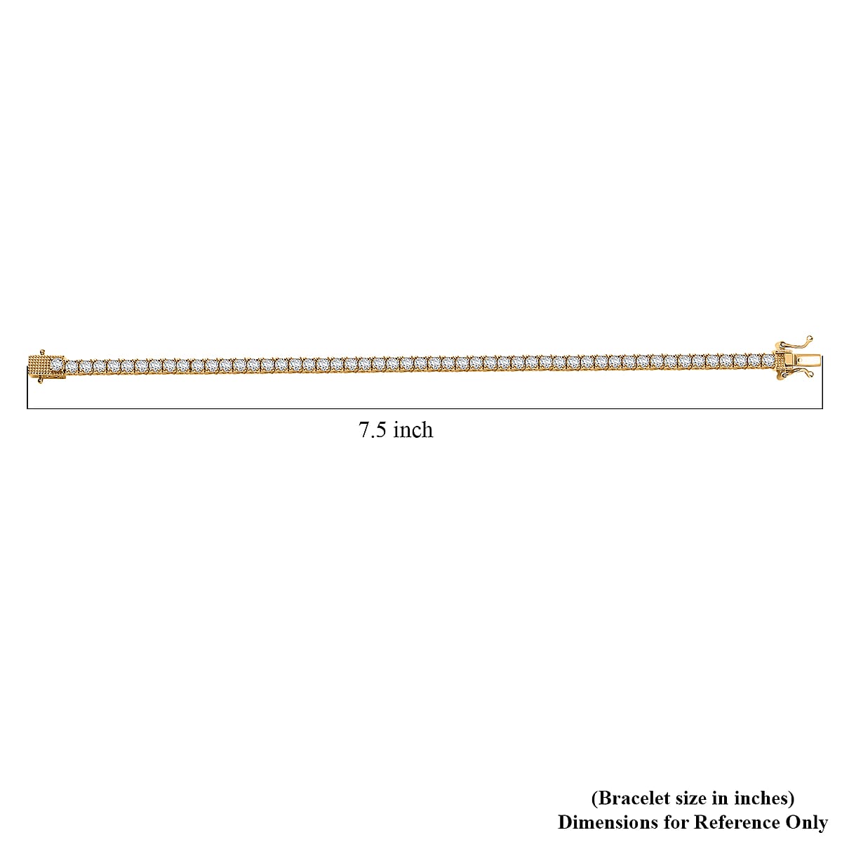 Doorbuster D'Joy Moissanite 5.40 ctw Tennis Bracelet in 14K Vermeil Yellow Gold Over Sterling Silver (7.25 In) image number 4
