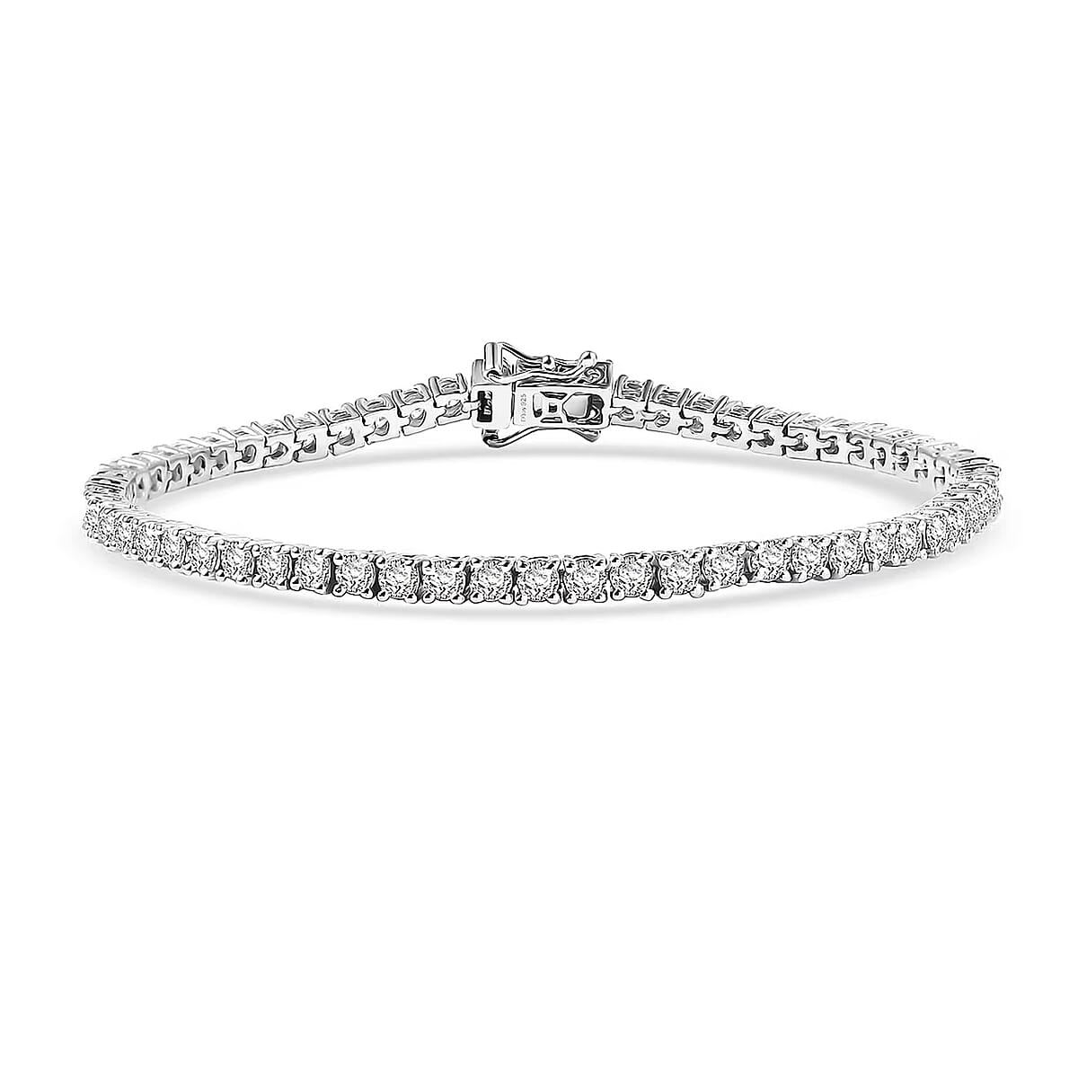 Doorbuster D'Joy Moissanite 6.00 ctw Tennis Bracelet in Rhodium Over Sterling Silver (8.00 In) image number 0