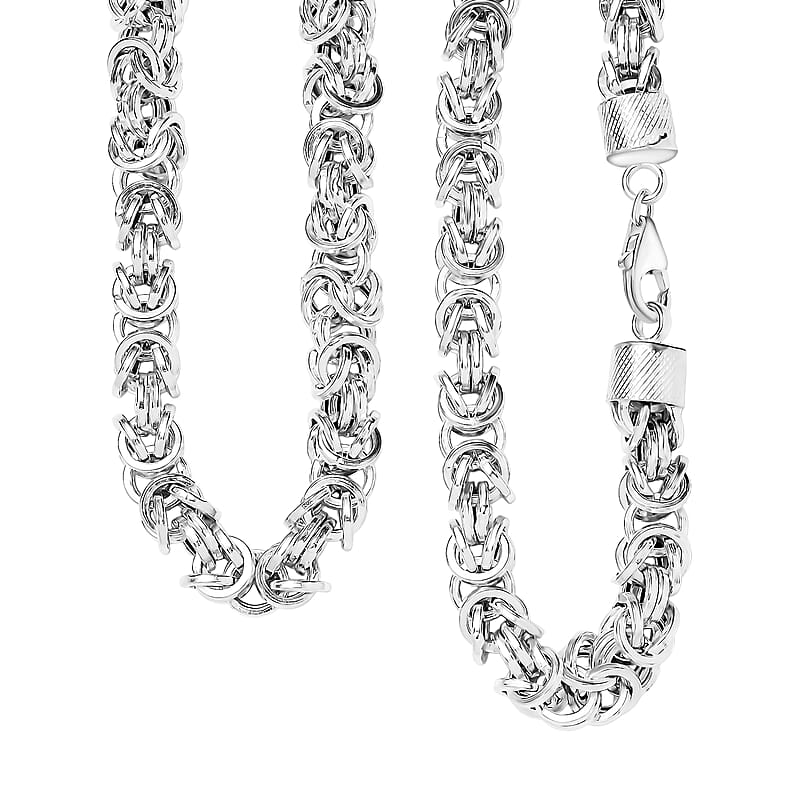 D'Joy Sterling Silver Oval Link Chain Necklace (20 Inches) (33.25 Grams)