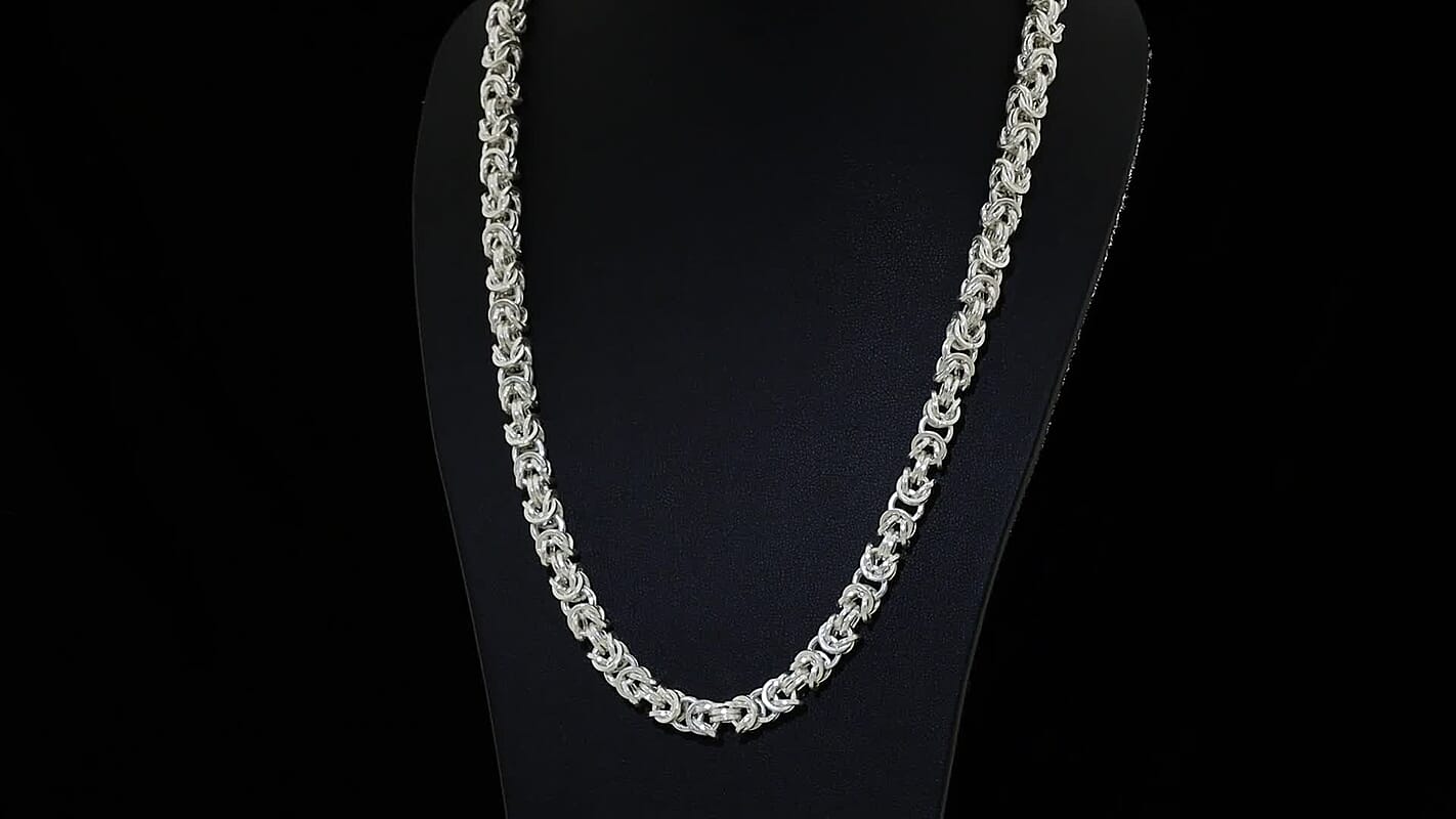 D'Joy Sterling Silver Oval Link Chain Necklace (20 Inches) (33.25 Grams)