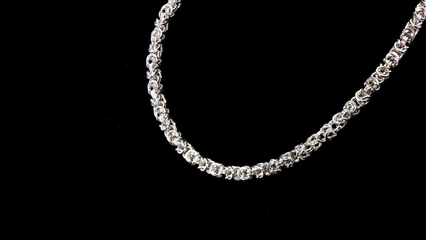 D'Joy Sterling Silver Oval Link Chain Necklace (20 Inches) (33.25 Grams)