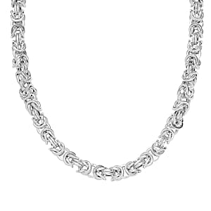 D'Joy Sterling Silver Oval Link Chain Necklace (20 Inches) (33.25 Grams)