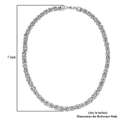 D'Joy Sterling Silver Oval Link Chain Necklace (20 Inches) (33.25 Grams)