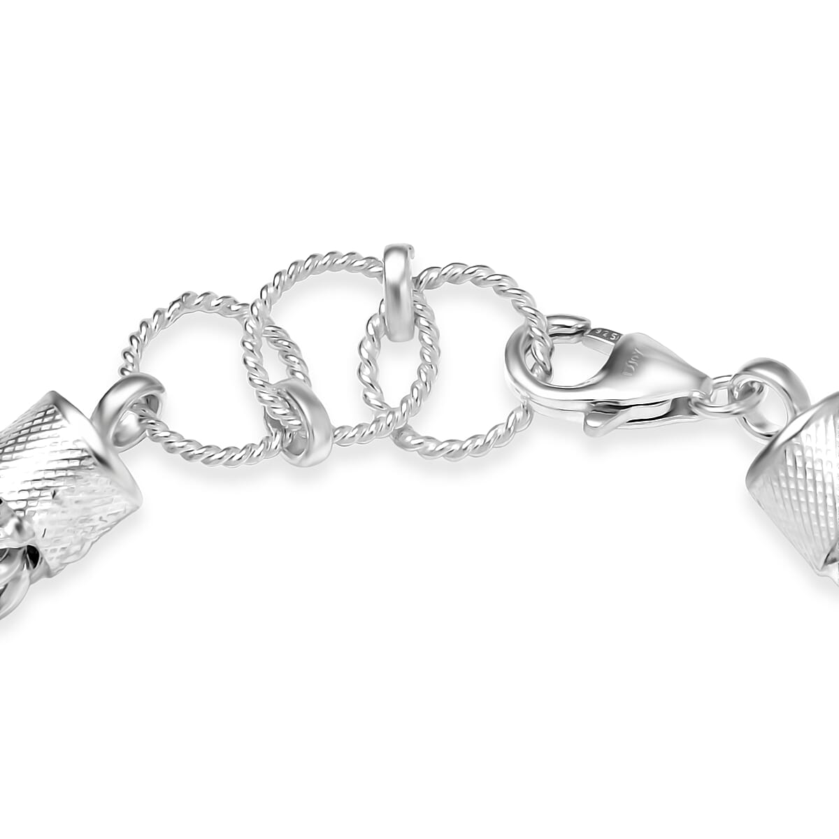 D'Joy Oval Link Chain Bracelet in Sterling Silver (7.25 In) 13 Grams image number 2