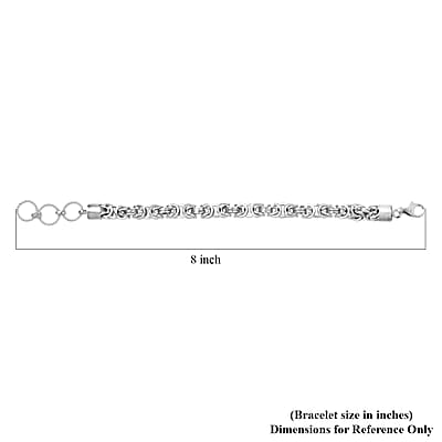 D'Joy Oval Link Chain Bracelet in Sterling Silver (7.25 In) 13 Grams