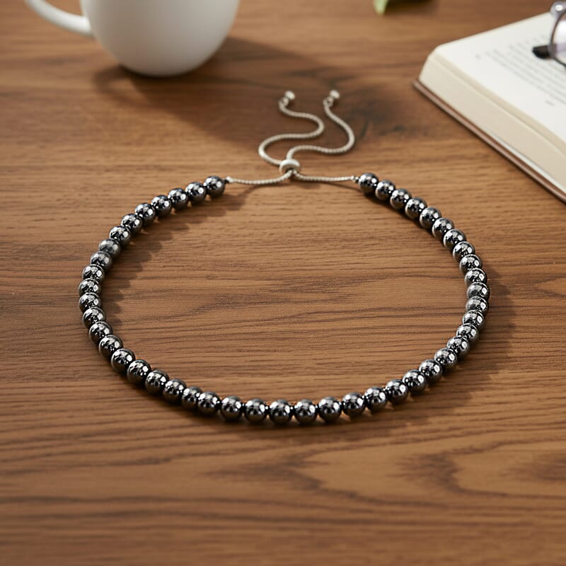 Terahertz 209.50 ctw Beaded Necklace in Stainless Steel 18 Inches