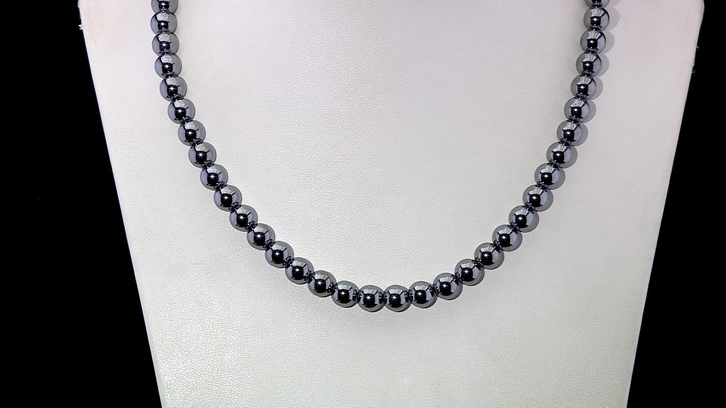 Terahertz 209.50 ctw Beaded Necklace in Stainless Steel 18 Inches