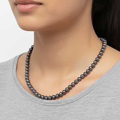 Terahertz 209.50 ctw Beaded Necklace in Stainless Steel 18 Inches