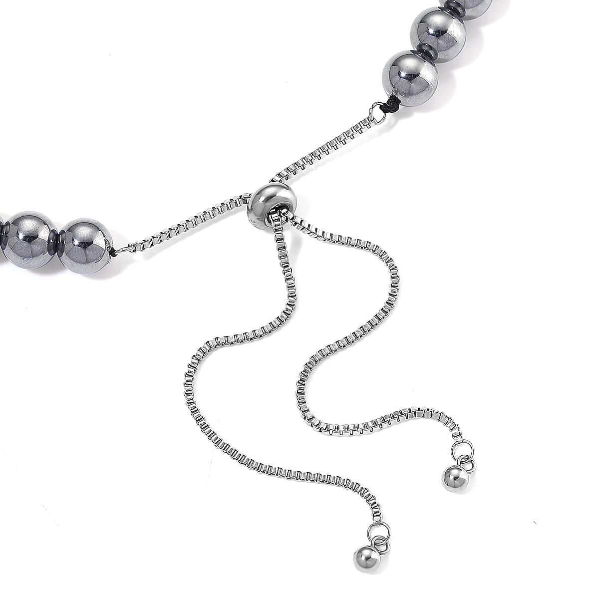 Terahertz 209.50 ctw Beaded Necklace in Stainless Steel 18 Inches image number 4