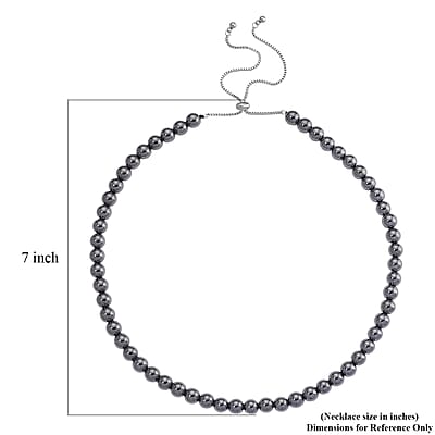 Terahertz 209.50 ctw Beaded Necklace in Stainless Steel 18 Inches