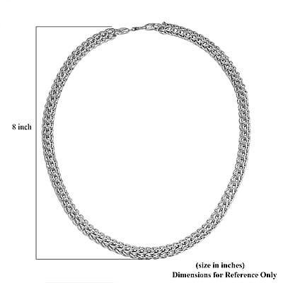 D'Joy Fancy Link Chain Necklace in Sterling Silver 27.5 Grams 20 Inches