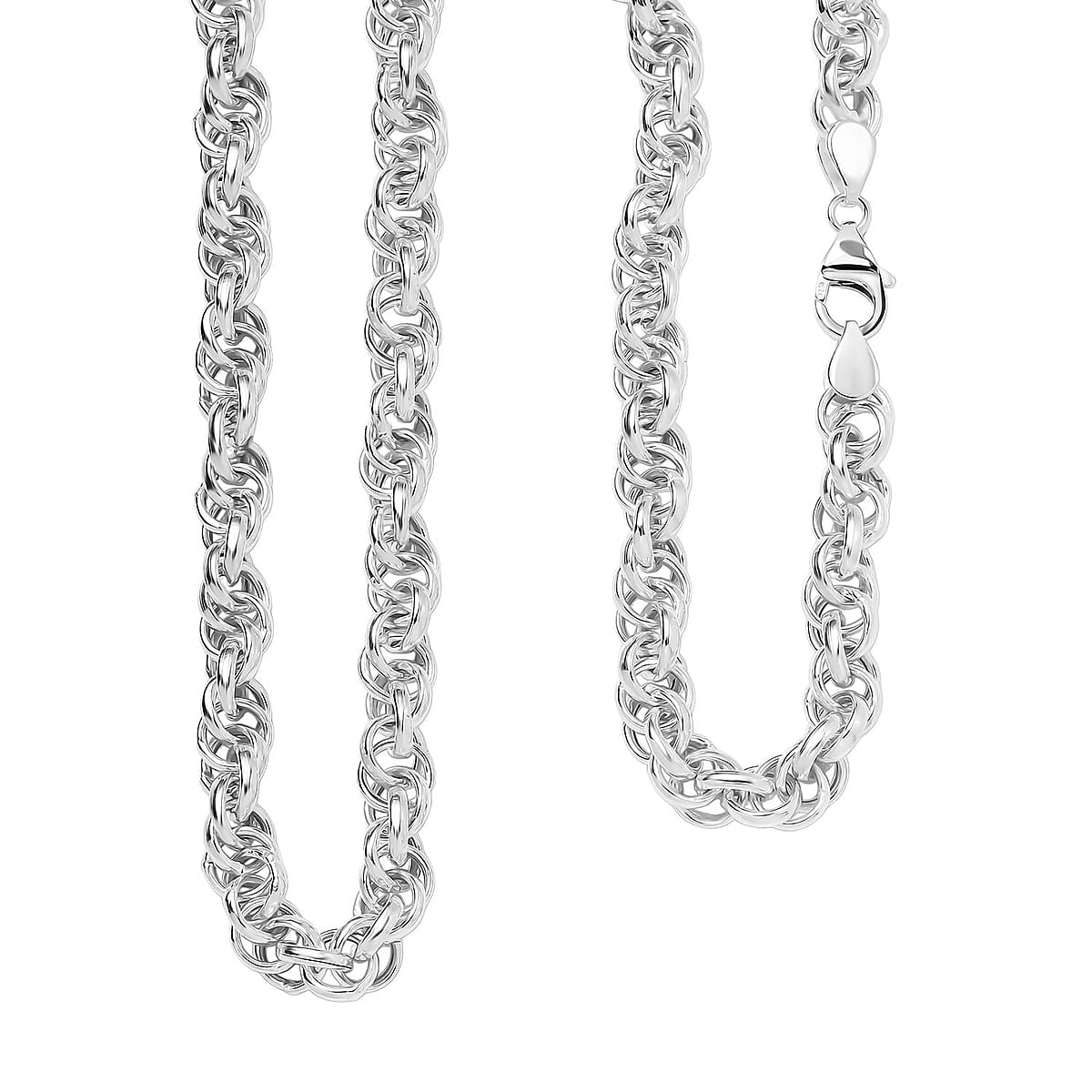 Doorbuster D'Joy Oval Link Chain Necklace in Sterling Silver 21 Grams 20 Inches image number 0