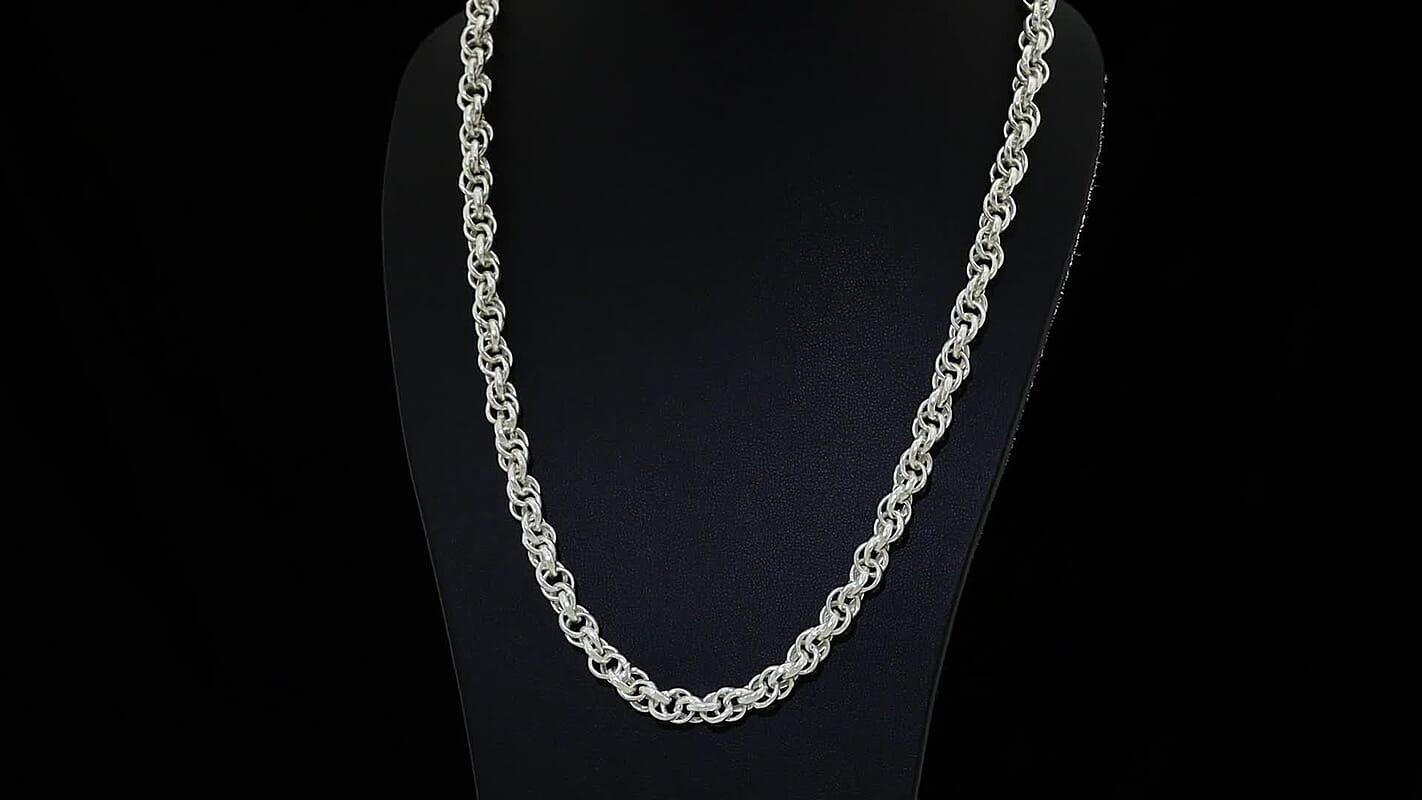 D'Joy Oval Link Chain Necklace in Sterling Silver 21 Grams 20 Inches