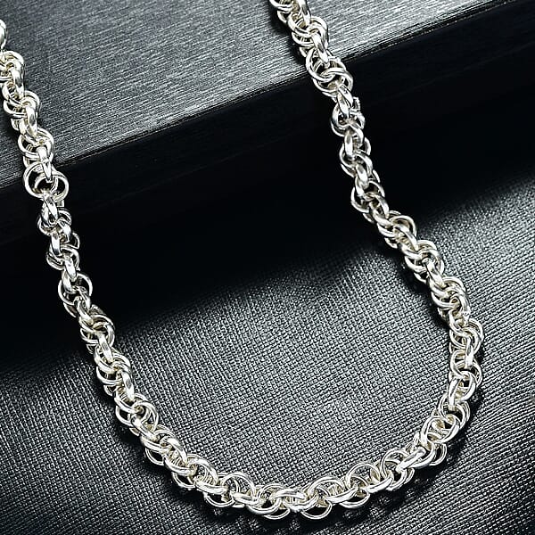  D'Joy Oval Link Chain Necklace in Sterling Silver 21 Grams 20 Inches