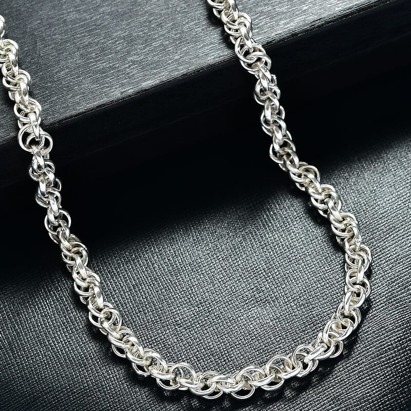  D'Joy Oval Link Chain Necklace in Sterling Silver 21 Grams 20 Inches