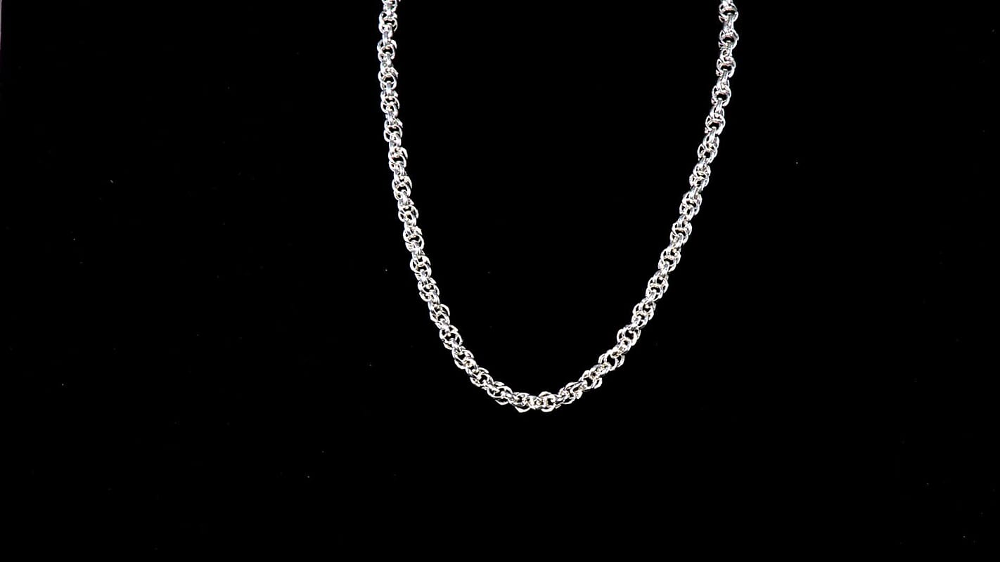 D'Joy Oval Link Chain Necklace in Sterling Silver 21 Grams 20 Inches