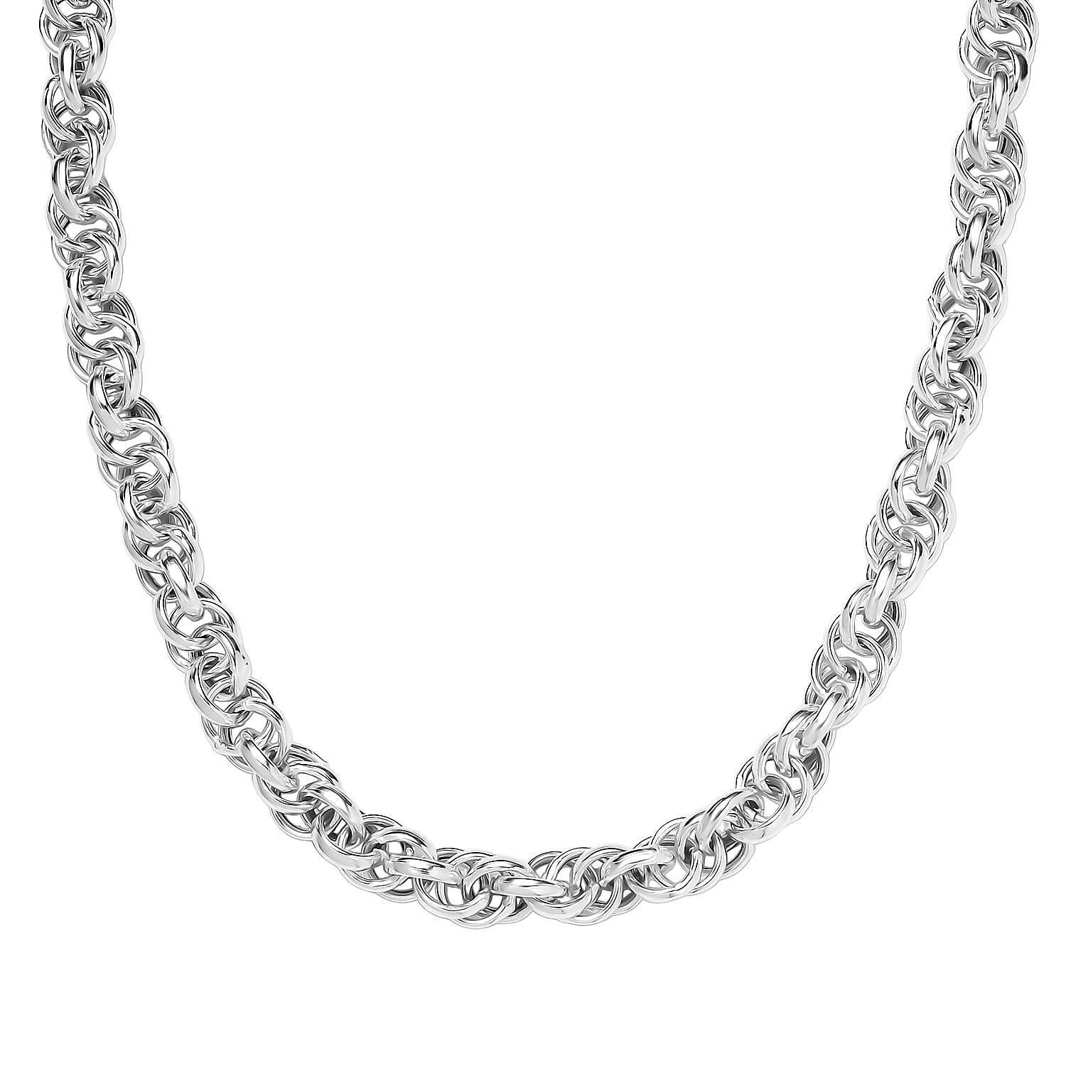  D'Joy Oval Link Chain Necklace in Sterling Silver 21 Grams 20 Inches