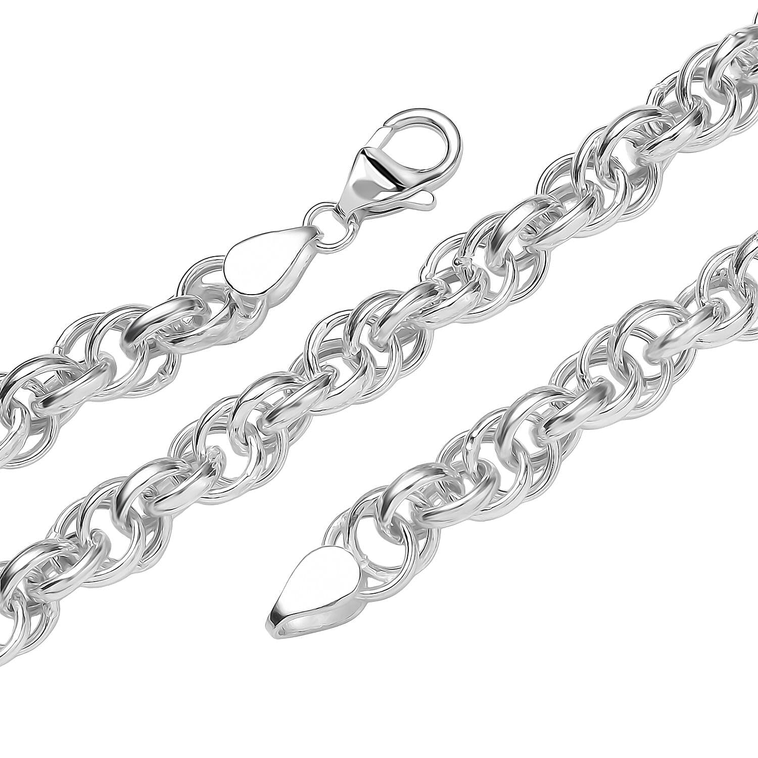  D'Joy Oval Link Chain Necklace in Sterling Silver 21 Grams 20 Inches