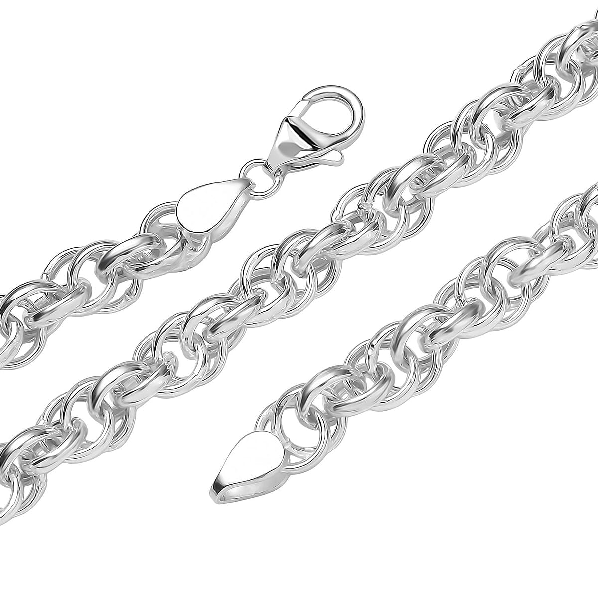 Doorbuster D'Joy Oval Link Chain Necklace in Sterling Silver 21 Grams 20 Inches image number 4