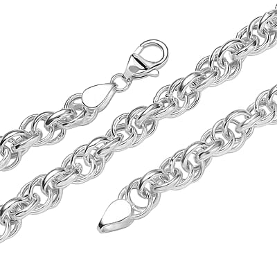  D'Joy Oval Link Chain Necklace in Sterling Silver 21 Grams 20 Inches