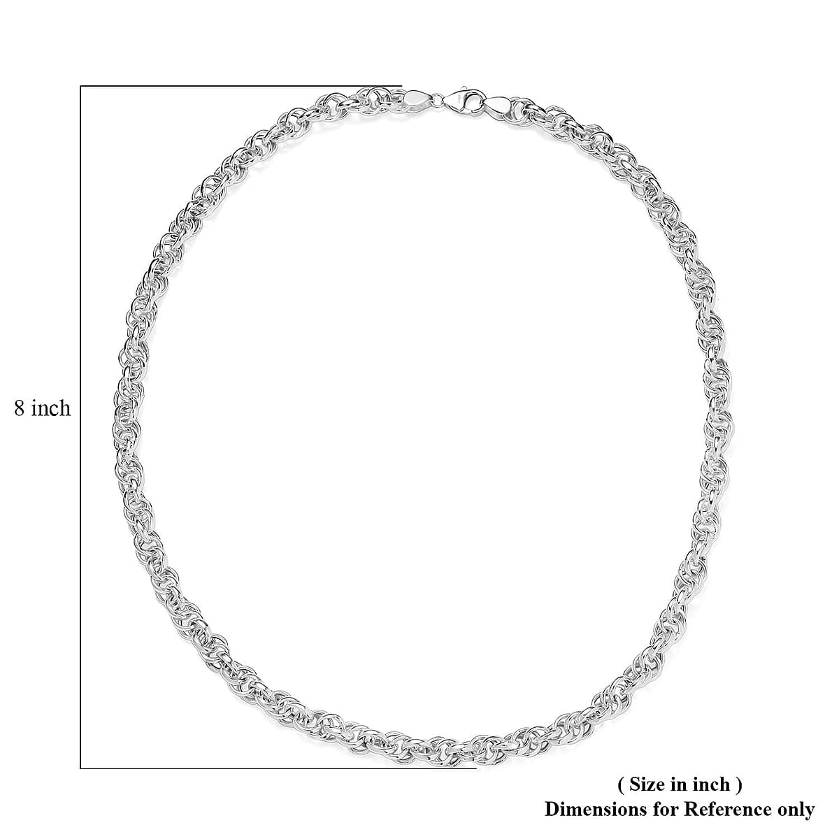 Doorbuster D'Joy Oval Link Chain Necklace in Sterling Silver 21 Grams 20 Inches image number 5