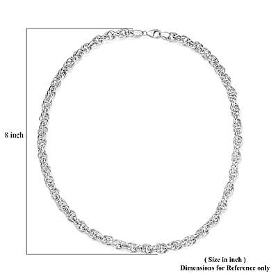  D'Joy Oval Link Chain Necklace in Sterling Silver 21 Grams 20 Inches
