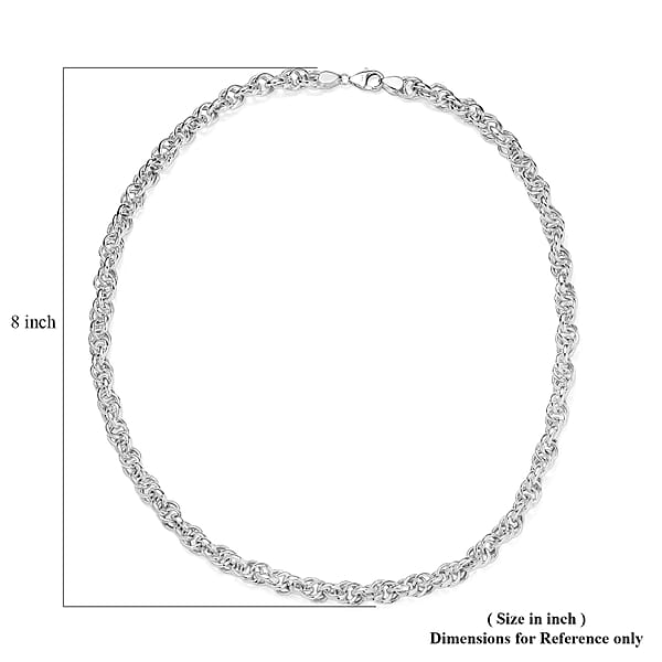 D'Joy Oval Link Chain Necklace in Sterling Silver 21 Grams 20 Inches
