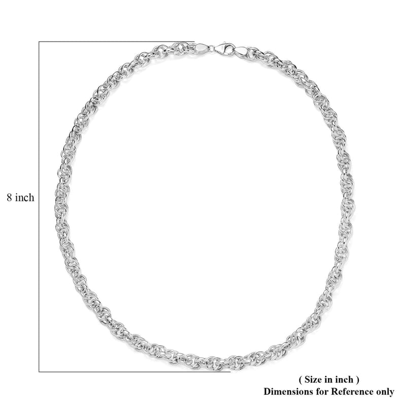  D'Joy Oval Link Chain Necklace in Sterling Silver 21 Grams 20 Inches