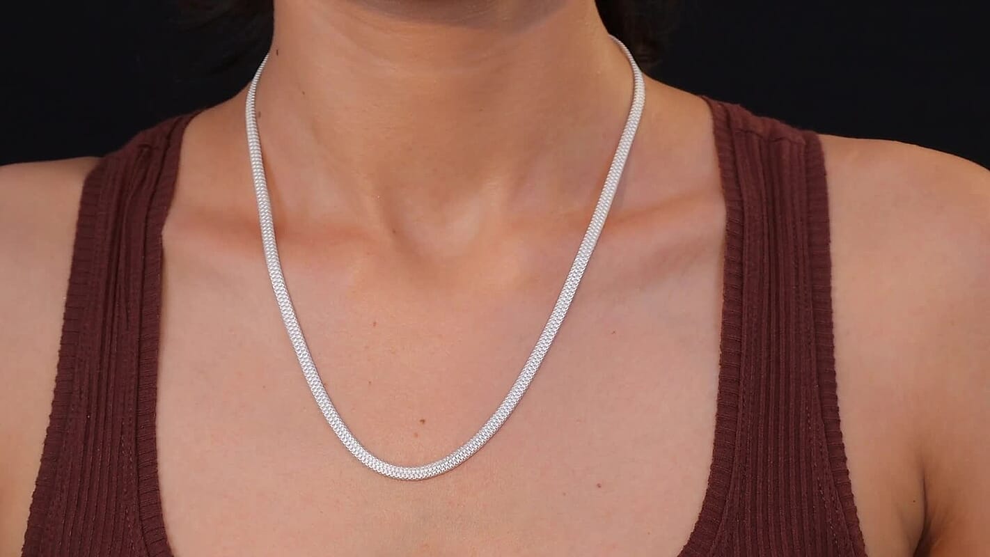 D'Joy Layering Box Chain Necklace in Sterling Silver 18 Grams 20 Inches