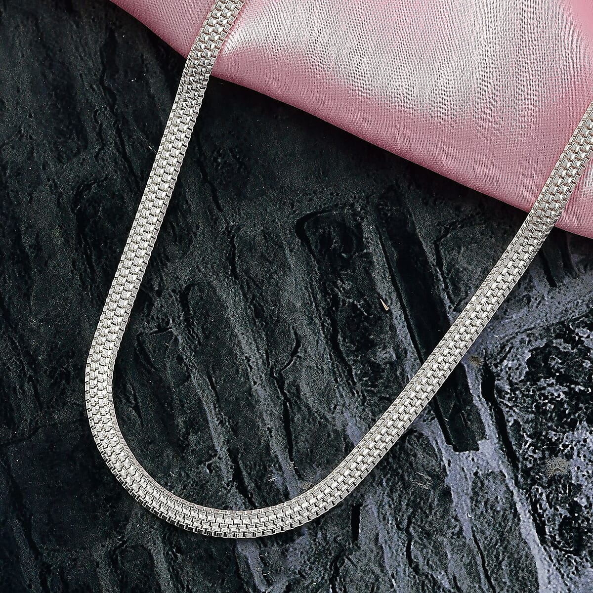 D'Joy Layering Box Chain Necklace in Sterling Silver 18 Grams 20 Inches image number 1