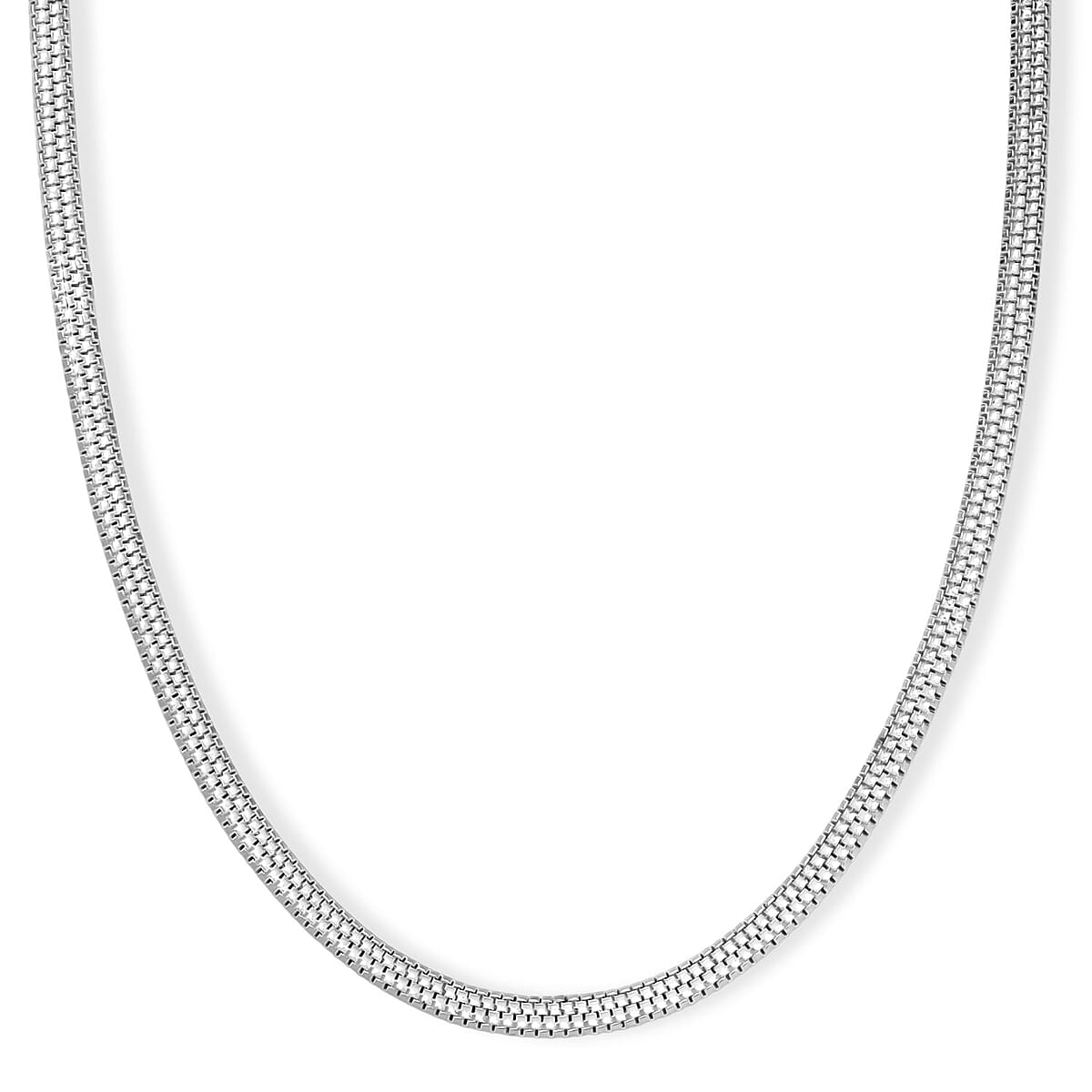 D'Joy Layering Box Chain Necklace in Sterling Silver 18 Grams 20 Inches image number 2