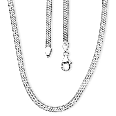 D'Joy Layering Box Chain Necklace in Sterling Silver 18 Grams 20 Inches