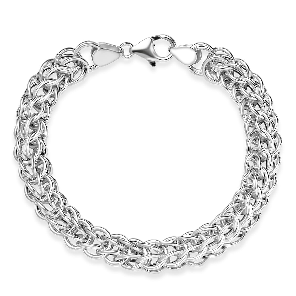 D'Joy Fancy Link Fancy Bracelet in Sterling Silver (7.25 In) 12.75 Grams image number 0