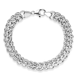 D'Joy Fancy Link Fancy Bracelet in Sterling Silver (7.25 In) 12.75 Grams