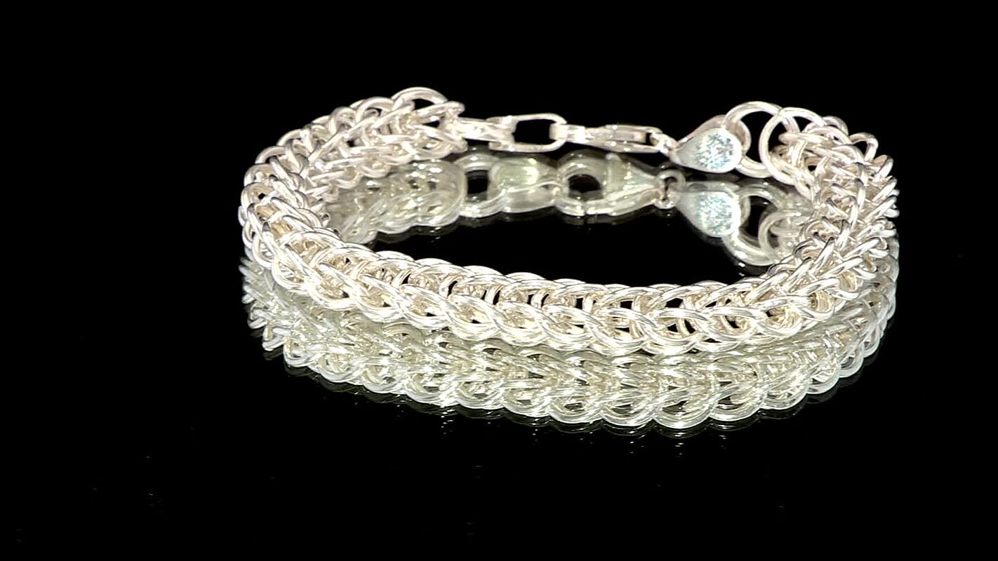 D'Joy Fancy Link Fancy Bracelet in Sterling Silver (7.25 In) 12.75 Grams