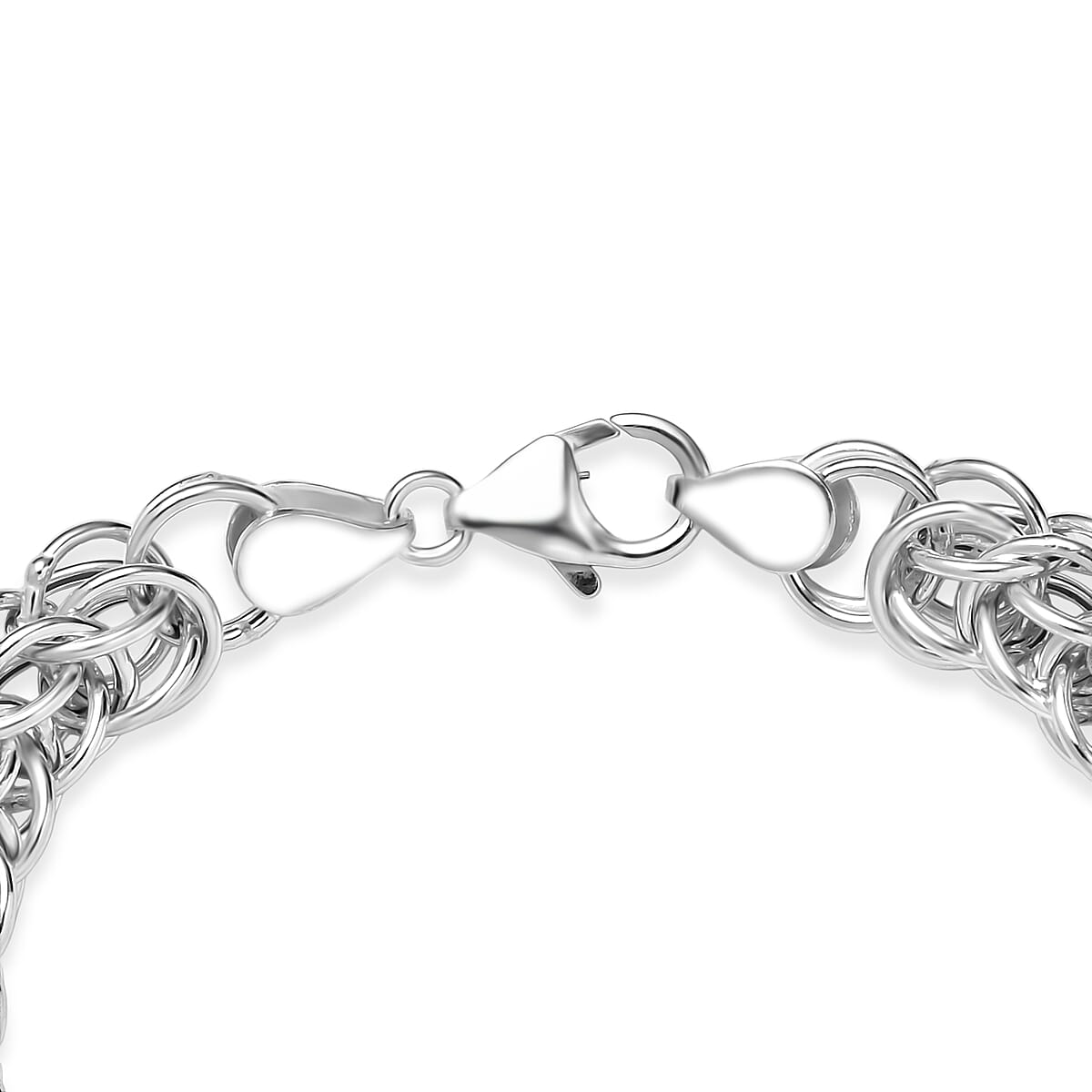 D'Joy Fancy Link Fancy Bracelet in Sterling Silver (7.25 In) 12.75 Grams image number 2