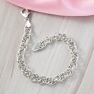 Doorbuster D'Joy Round Link Chain Bracelet in Sterling Silver (7.25 In) 7.65 Grams