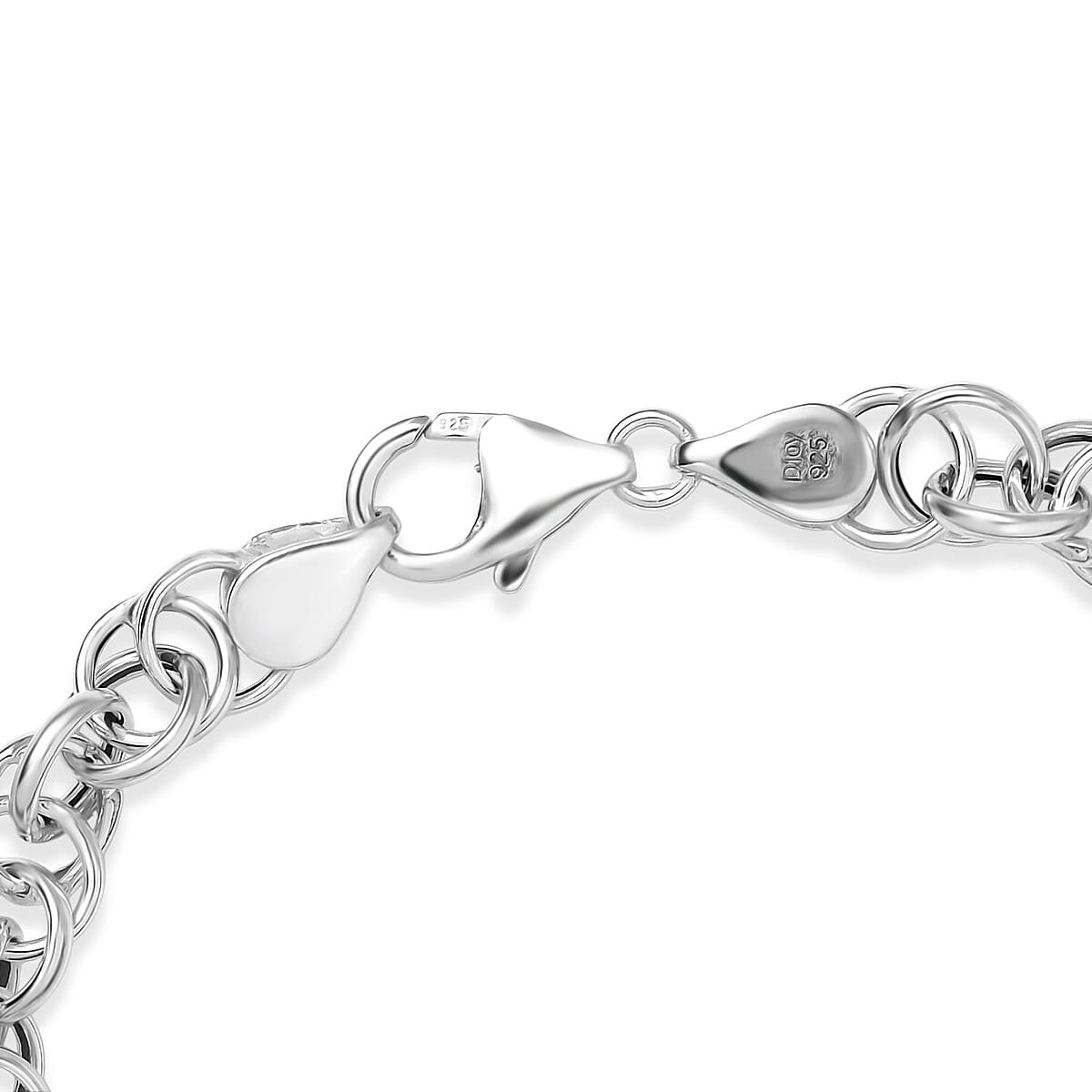 Doorbuster D'Joy Round Link Chain Bracelet in Sterling Silver (7.25 In) 7.65 Grams image number 3