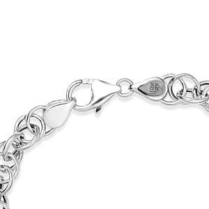 Doorbuster D'Joy Round Link Chain Bracelet in Sterling Silver (7.25 In) 7.65 Grams