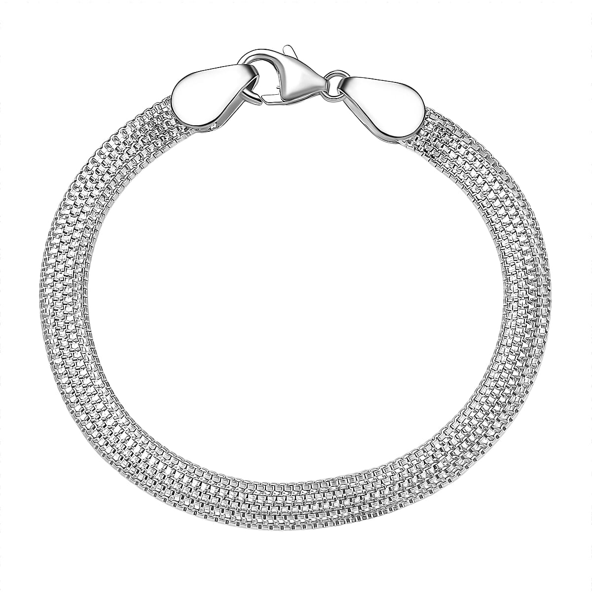 D'Joy Layering Box Link Bracelet in Sterling Silver (7.25 In) 7.3 Grams image number 0