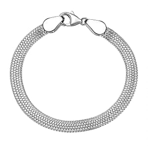 D'Joy Layering Box Link Bracelet in Sterling Silver (7.25 In) 7.3 Grams