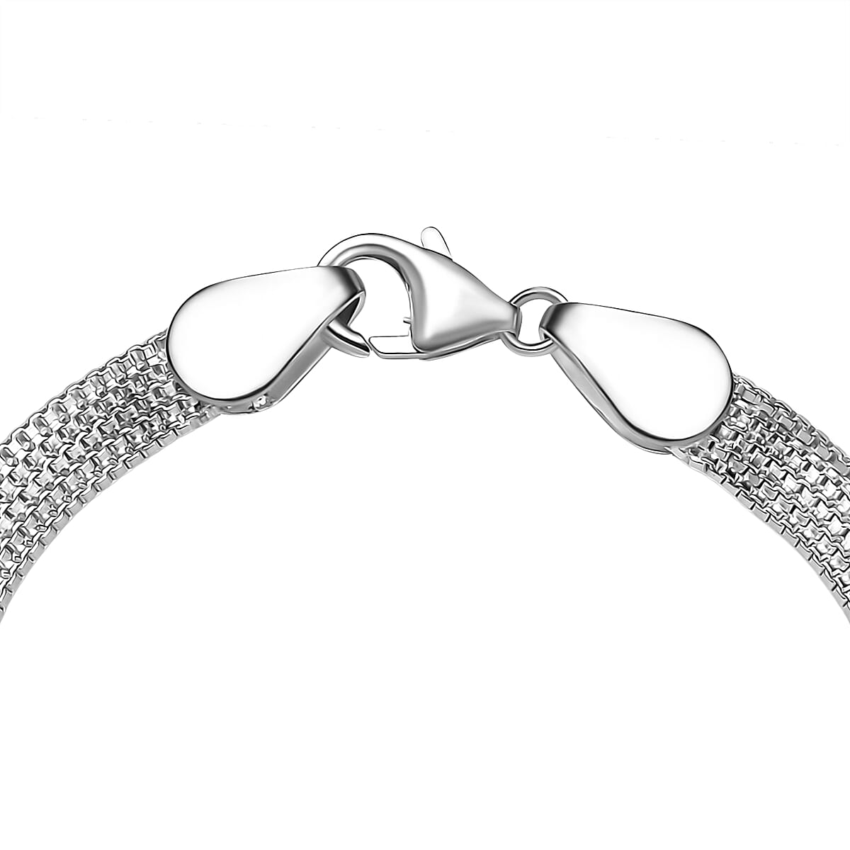 D'Joy Layering Box Link Bracelet in Sterling Silver (7.25 In) 7.3 Grams image number 3
