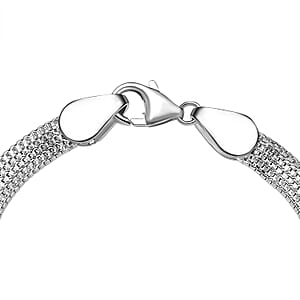 D'Joy Layering Box Link Bracelet in Sterling Silver (7.25 In) 7.3 Grams
